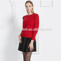 jacquard intarsia knit women round neck cashmere wool pullover for women